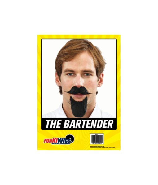 The Bartender fake moustache and goatee