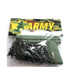 Army series green plastic gun with dark green soldier figures