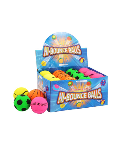 Sponge rubber hi-bounce balls in sports ball design