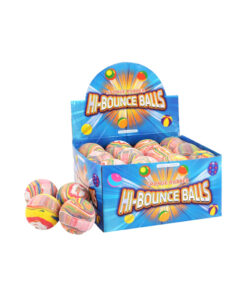 Sponge rubber hi-bounce balls in colorful design