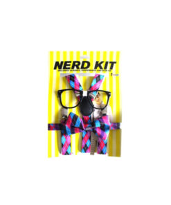 Nerd dress up kit including glasses, supsenders, and bowtie