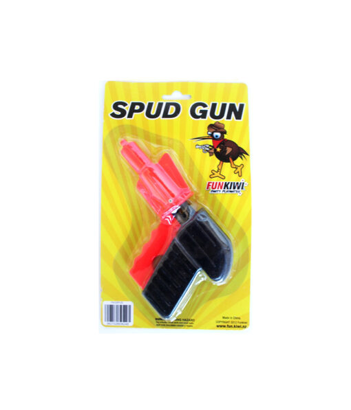 Spud gun prop in red and black colour for Halloween costume