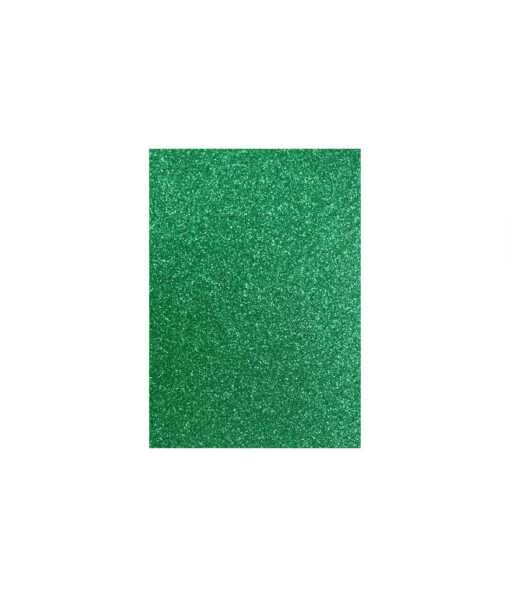 Green glitter cardboard sheet in A4 size coming in pack of 10