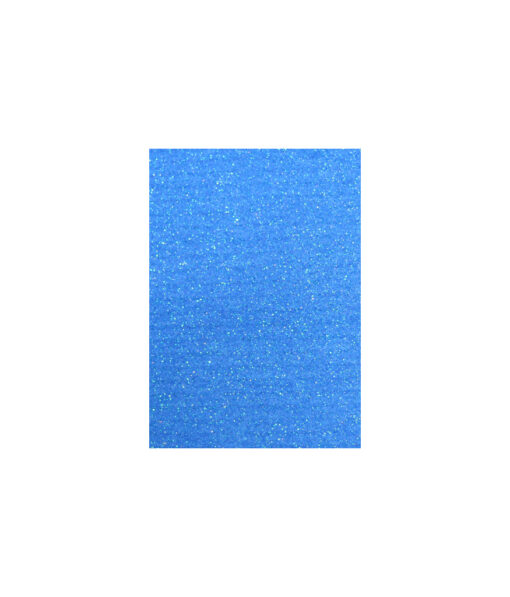 Blue glitter cardboard sheet in A4 size coming in pack of 10