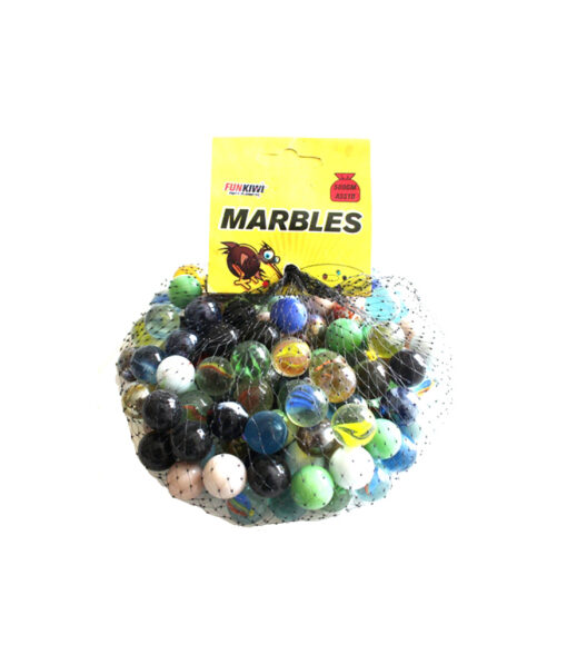 Marbles in assorted designs in bag of 500g