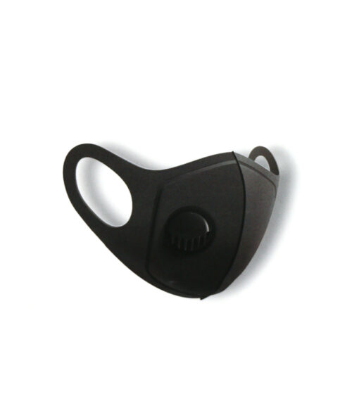 Black face mask with dual respirators