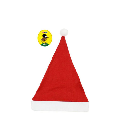 Red Santa hat with white bulb