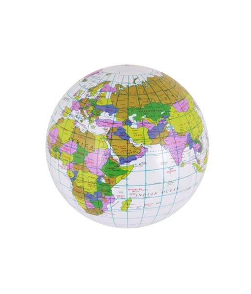 Inflatable globe world map