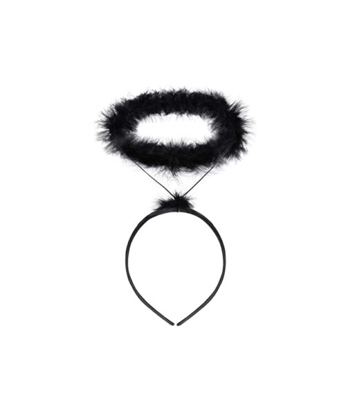 Hair band with black angel halo