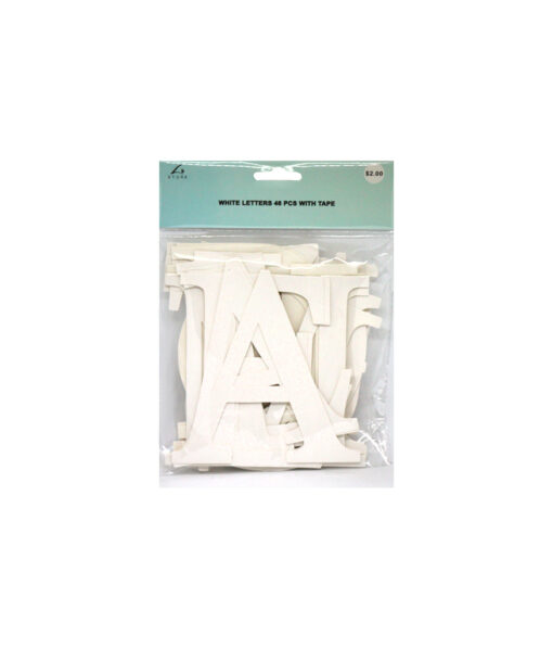 White letters with tape in pack of 46