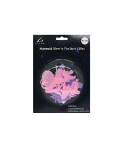 Glow in the dark mermaid decorations in pink and purple colour coming in pack of 12