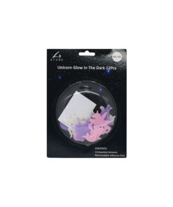 Glow in the dark unicorn decorations in pink and purple colour coming in pack of 12