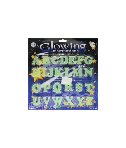 Glow in the dark alphabet letters decoration