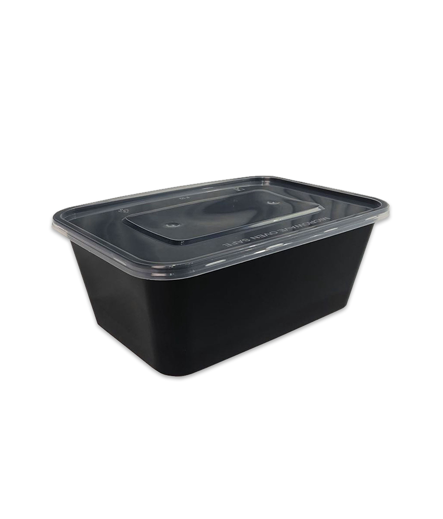 Black Rectangular Disposable Plastic Food Container 10pc 1000 Ml Looksharpstore