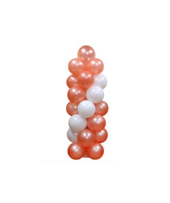 Rose gold and white latex balloon column kit coming in height of 1.5m