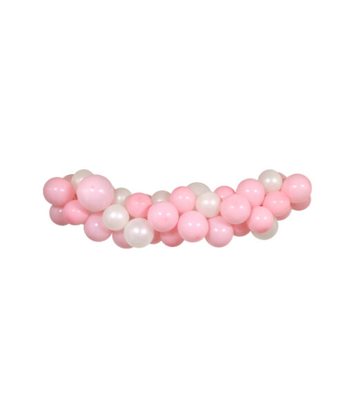 Pink and white latex balloon garland kit coming in set of 50 pieces