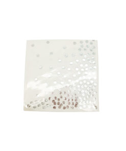 Small white napkins with silver dot design coming in pack of 20 pieces