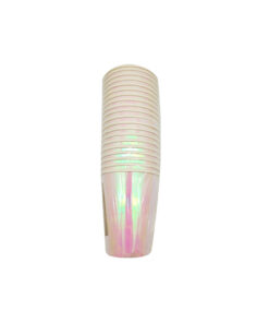 Disposable paper cups in iridescent colour coming in pack of 20 pieces