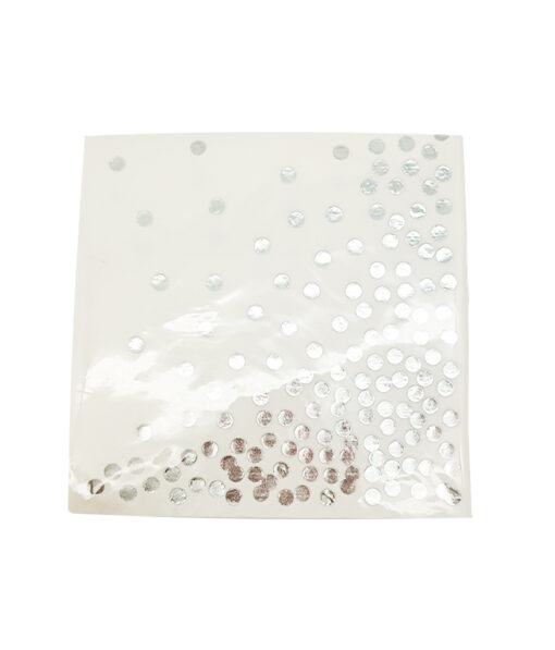 Large napkins with silver dots coming in pack of 20 pieces