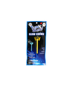 Glow in the dark crown on stick coming in assorted colours in pack of 1