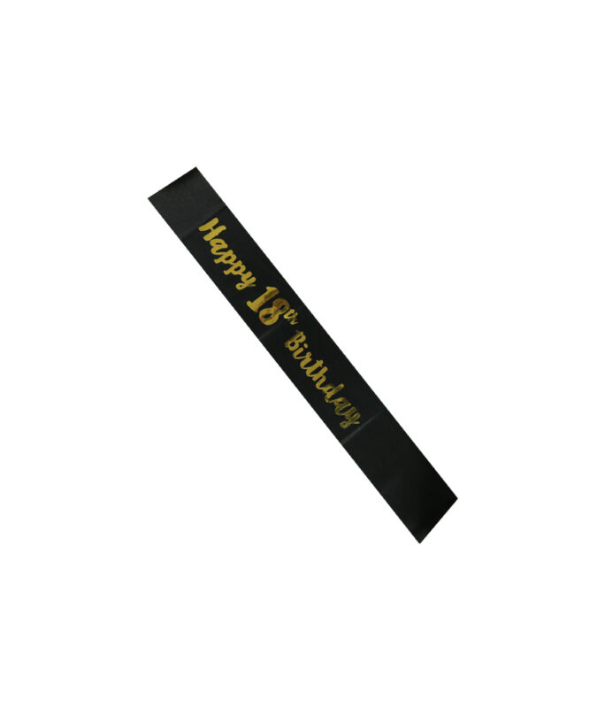 Black 18th Happy Birthday Sash – LookSharpStore