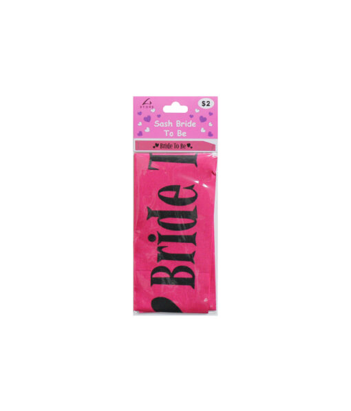 Pink Bride To Be Party Sash