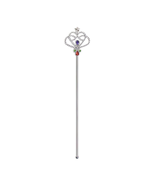 Sparkly wand with crown design in length of 40cm