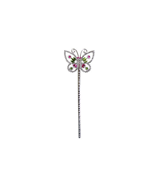 Sparkly butterfly design wand in length of 25cm