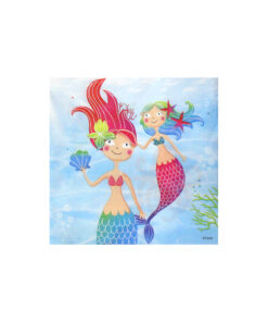 Paper napkins with mermaid design coming in pack of 20