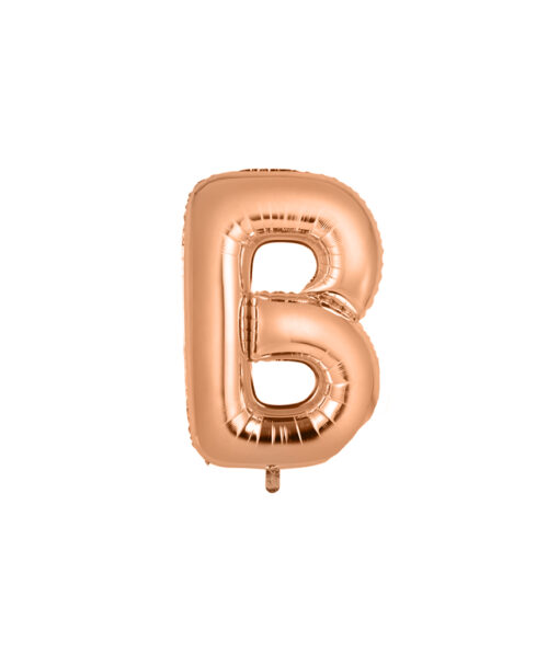 Rose gold foil balloon in letter "B" design