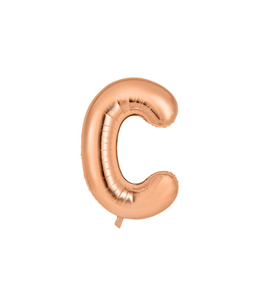 Rose gold foil balloon in letter "C" design