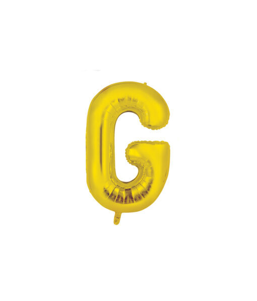 Gold foil balloon in letter "G" design