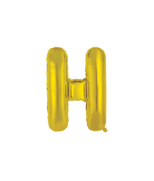 Gold foil balloon in letter "H" design