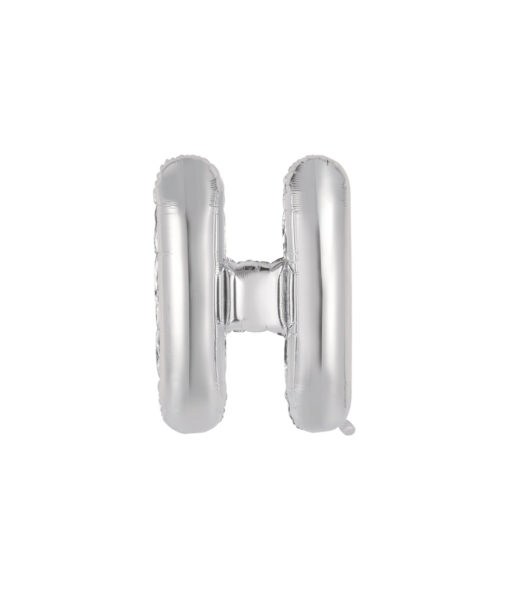 Silver foil balloon in letter "H" design