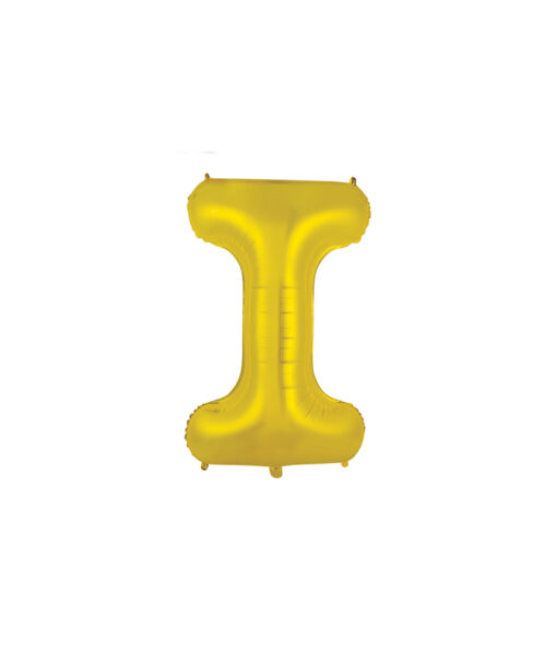 Gold foil balloon in letter "I" design