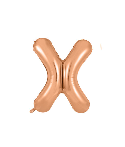 Rose gold foil balloon in letter "X" design