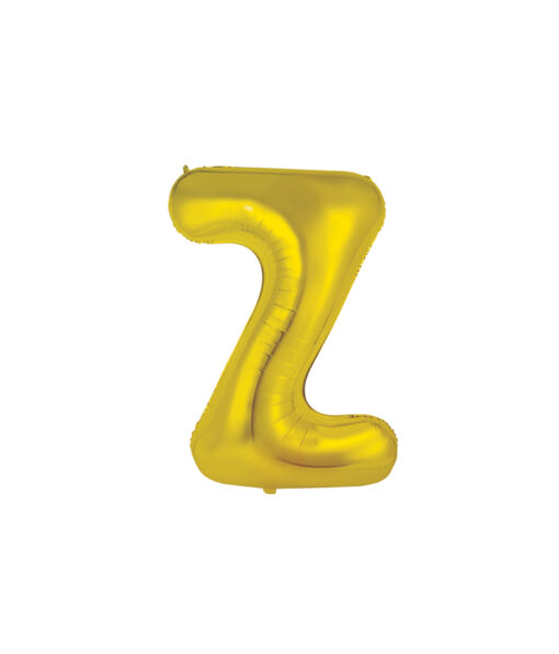 Gold foil balloon in letter "Z" design