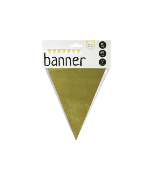 Gold flag banner buntings coming in pack of 10