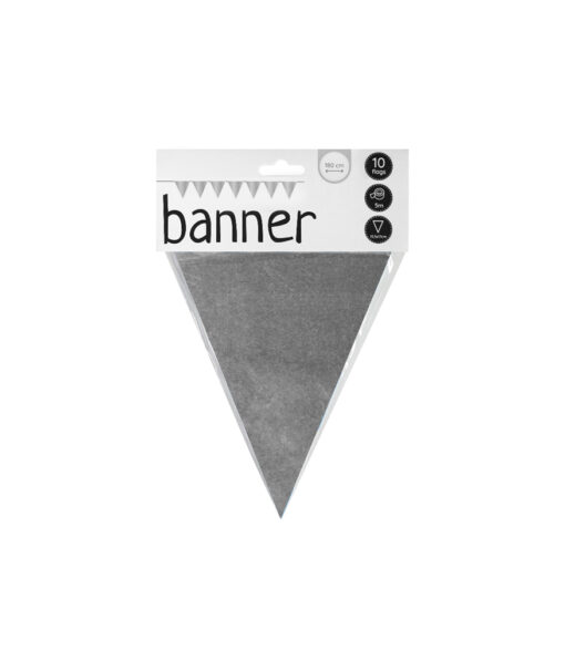 Silver flag banner buntings coming in pack of 10