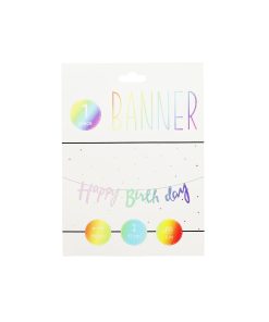 Rainbow Happy Birthday Banner