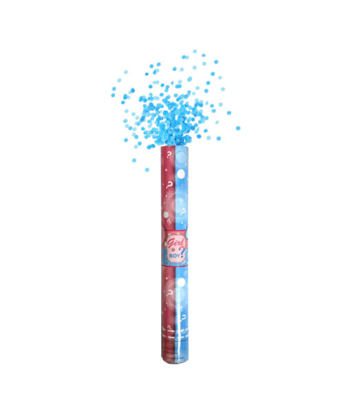 Gender Reveal Blue Confetti Party Canon 40cm