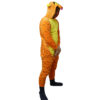 Tigger Winnie the Pooh onesie in orange colour with Tigger face and hanging nose on hood