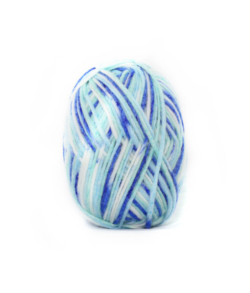 Blue & White Mix Space Dye Yarn 100g