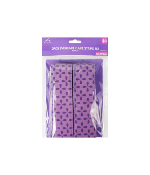 Evenbake cake strips in purple colour in size of 88cm x 4cm in pack of 2