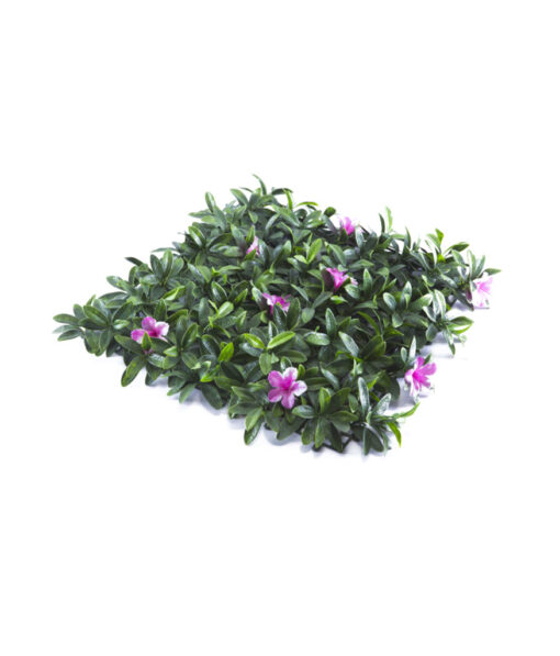 Artificial plastic leaf mat in size of 50cm x 50cm