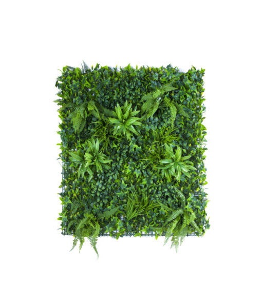 Artificial plastic leaf mat in size of 100cm x 100cm