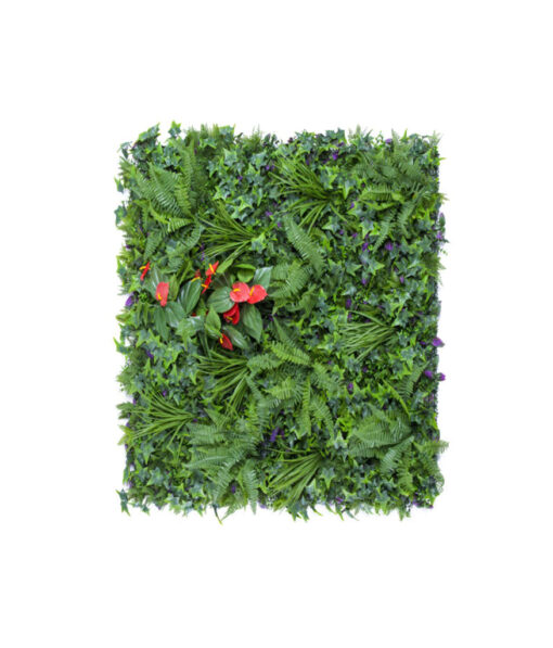 Artificial plastic leaf mat in size of 100cm x 100cm