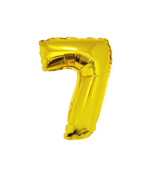 Gold Air Fill Number 7 Balloon