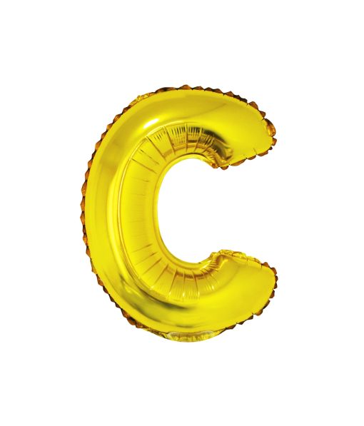 Gold Air Fill Letter C Balloon