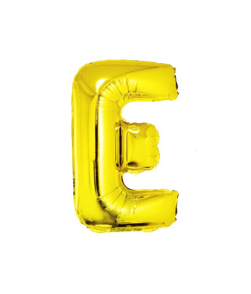Gold Air Fill Letter E Balloon